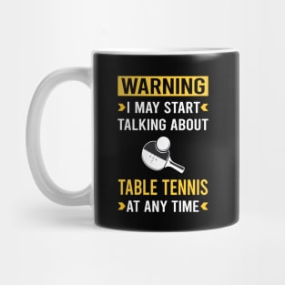 Warning Table Tennis Ping Pong Mug